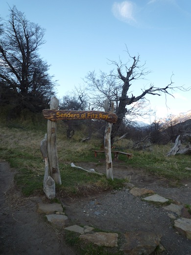 Het wandelpad naar Cerro Fitz Roy.