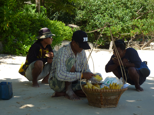 Weinig klandizie voor deze verkopers. 