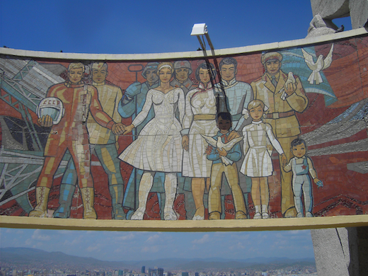 Het Zaisan Monument net buiten hoofdstad Ulaanbaatar.